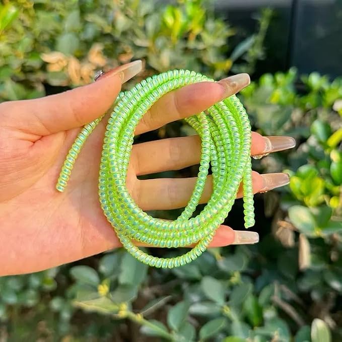 Cable Protector Animal Proof Wire Repair, Cord Protector for Pets Headphone Saver Spiral Cable Wrap Strain Relief, Cord Sleeve for Phone Cable USB Date Cable (Green)