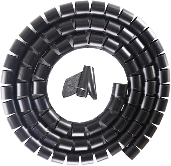 UKCOCO 1Set Spiral Cable Wrap Coiled Tube Sleeve for Wire Management Durable Cable Organizer with Thickness Pet Design Prevents Chewing Easy Installation Seamless
