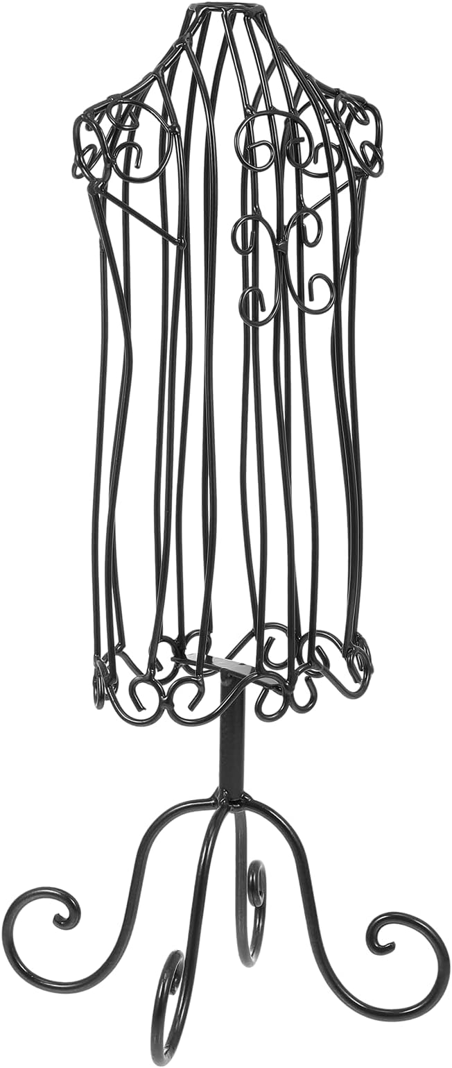 Pet Shop Clothing Holder Iron Dog Clothes Display Rack Lightweight and Easy to Carry Black Puppy Coat Hanger for Home Adornment and Pet Clothing Display