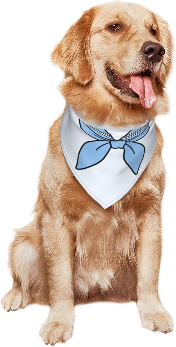 Teacher's Pet Dog Bandana,Funny Bandana Gift,Photo Prop Accessories for Dog Lovers Owner Gift,Triangle Reversible Fall Scarf, Adjustable (Naval Territory)