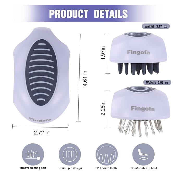 2PCS Dog Brush for Shedding and Bathing, Dog Grooming Tools Set for Short/Long Haired Dogs & Cats, Slicker Pin Hair Brush for Removing Loose Fur and Tangles, Soft Rubber Brush for Washing