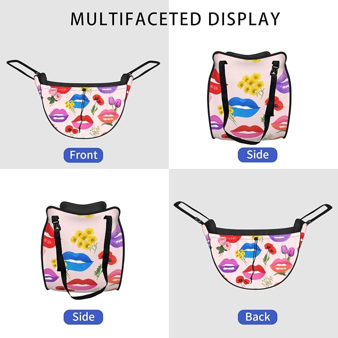 Lip Flower Car Seat Organizer-Backseat Storage Bag for Travel | Waterproof Durable. Holds Snacks Gear Essentials. Fits Most Cars.