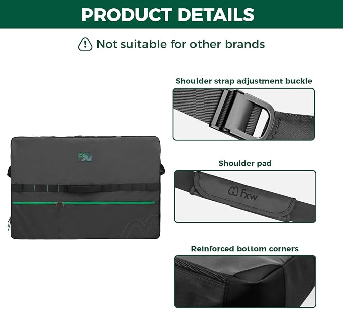 FXW Dog Playpen Storage Bag, Designed for RV Trips, Black, 1 Pack | Fits FXW Pens Only(45" H 8 Panels & 9 Stakes), Comfortable Carry, Neat Storage, Wear-Resistant, Patented
