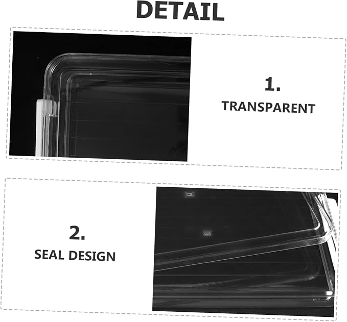 Tofficu Transparent File Organizer Box Desktop Document Holder for Cards and Photos Pet Material Neat Storage for Office Travel