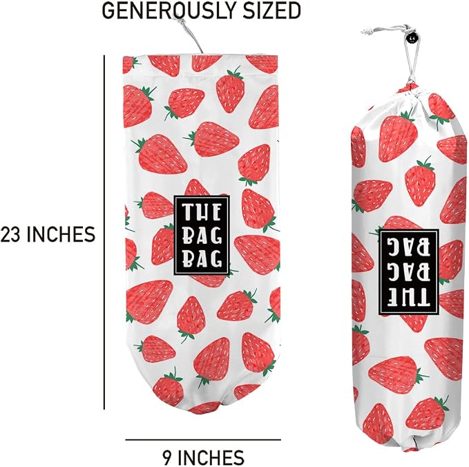 Plastic Bag Holder Reusable And Washable Sweet And Cute Style Grocery Bag organizer,For Home Kitchen Travelling Camping Decor, use 1 Pack,Yellow lemon Pattern