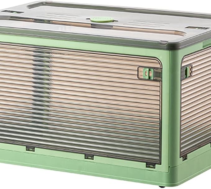 LiebeWH Durable Plastic Pets Storage Box Bin Clear Transparent 4 Ways Opening Pulle Design Box for The Home Room (Large 51.5x36x30)