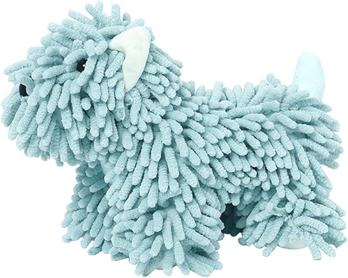 Cute Dog Chenille Hand Towel, 3D Fuzzy Puppy Hangable Ball Hand Towel Microfiber Super Soft Absorbent Bathroom & Kitchen Towels with Hanging Loop, Can Be Placed on the Sink Countertop (Green)