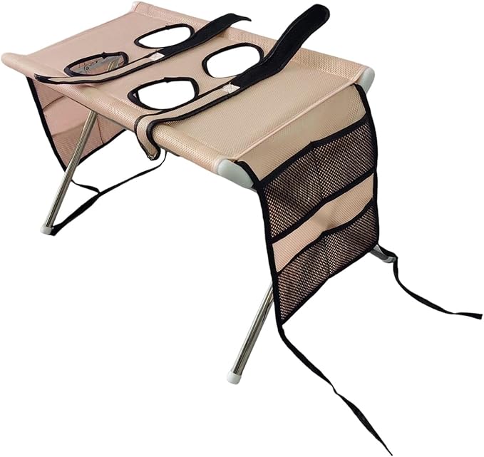 Fenteer Pet Grooming Table with Fix Straps Foldable Washing Station Grooming Stand Frame Animal Cleaning Accessories for Bathing Nail Trimming Suitable for, Khaki