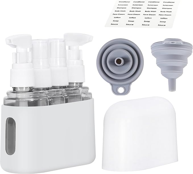 Bpluma Travel Bottles, Leak Proof Containers For Toiletries TSA Approved Airplane Accessories Kits For Liquid With Labels | For Toiletries TSA Approved Airplane Accessories Kits For Liquid With Labels