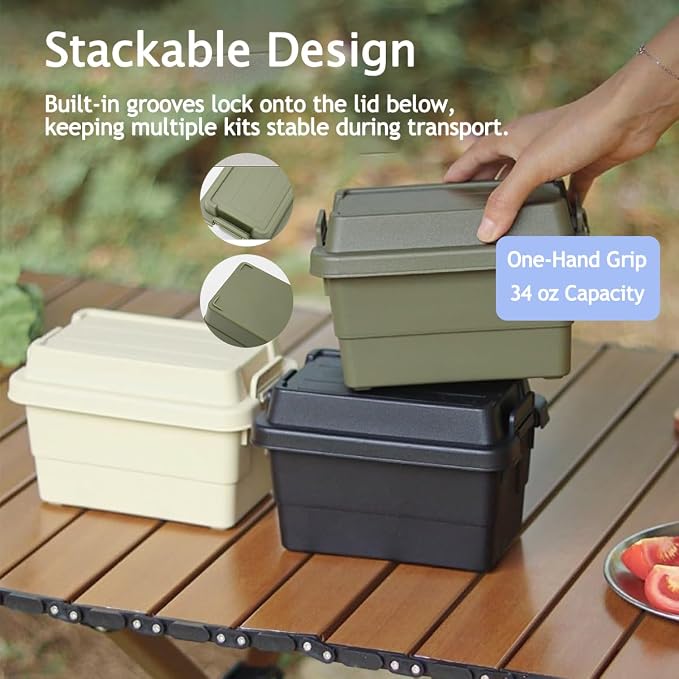 6-Piece Camping Spice Kit, BPA-Free Leakproof, Portable Seasoning Organizer for Travel