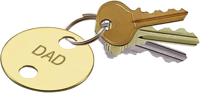 Lucky Line Solid Brass Round Tag 1-1/4" - Two Holes - 100 per Box (26022)