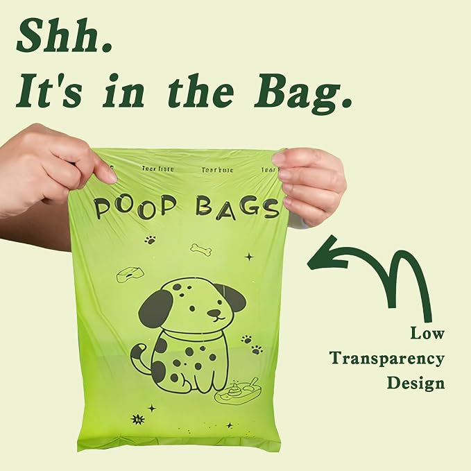 Dog Poop Bags rolls with Dispenser,630 pack Plant-Based Material | Dog Waste Bags Extra Thick Leak-Proof , Lavender-Scented Dog Poop Bags, 13x9 Inch for Bags for Dogs Walking and Cat Litter
