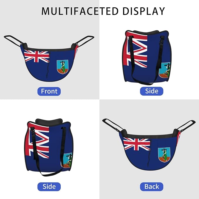 Flag of Montserrat Car Seat Organizer-Backseat Storage Bag for Travel | Waterproof Durable. Holds Snacks Gear Essentials. Fits Most Cars.