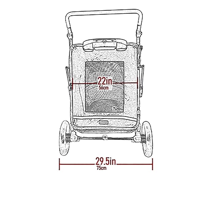 Pet Gear No-Zip Expedition Pet Stroller, Dark Lilac | Dual Entry, Push Button Zipperless Entry, For Single or Multiple Dogs/Cats, Gel-Filled Tires