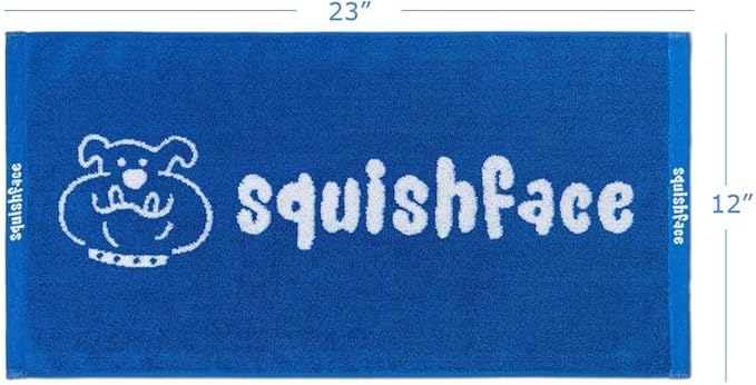 Squishface Slobber Towel, Thick & Durable Dog Towel - 100% Cotton, Soft & Gentle Drool Tamer, Large 23" x 12" Soft & Durable Cloth - Because Your Furry Friend's Slobber Deserves The Best! 3 Pack