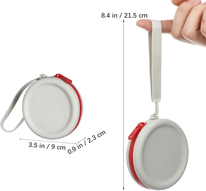 2pcs Silicone Dog Treat Pouches Featuring Reliable Zipper, Round Portable Storage Bags for Small Items and Keys, Stylish Travel Organizer for Pet Training the Go