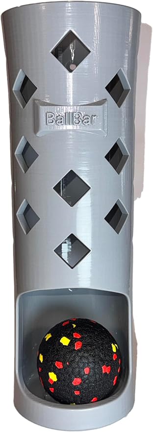 Wall Mounted Tennis Ball Holder for Dogs | Weatherproof ASA Dog Ball Storage for Garage, Patio, Mudroom or Porch - Fits Ball Launchers & Chuckers - Made in USA