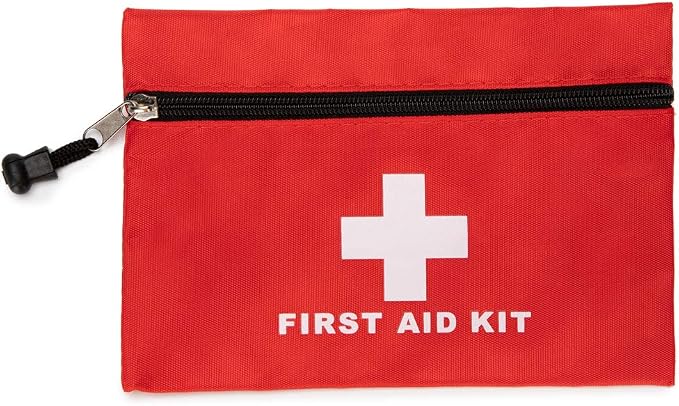 Red First Aid Bag Empty First Aid Kit Empty Waterproof First Aid Pouch Small Mini for First Aid Kits Pack Emergency Hiking Backpacking Camping Travel Car Cycling (Red, 7.9x5.5 6 Pack)