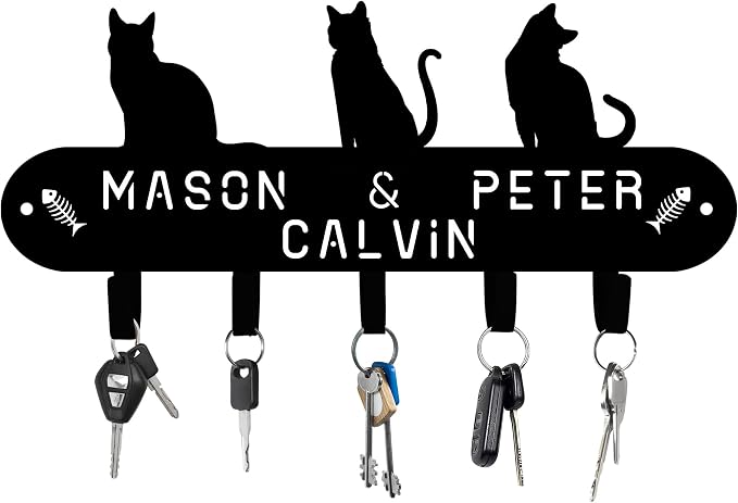 Personalized Dog Leash Holder for Wall, Custom 3D Dog Butt Leash Holder with Name, Hooks for Leashes, Keys, Collars, Christmas Birthdays Housewarming Gift for Pet Lovers (Style-8)