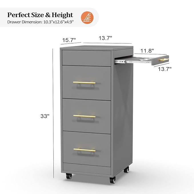 Salon Trolley Cart with Wheels, 3-Drawer Rolling Hair Styling Station, Mobile Beauty Trolley with Hot Tools Holder, Storage for Salon, Barbershop, Spa & Tattoo, Grey