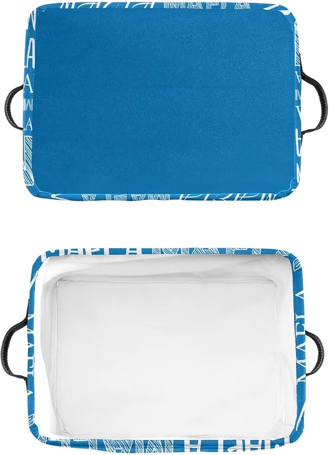 Foldable Personalized Storage Box for Boys Girls with Name Waterproof Kids Custom Storage Bin Baskets Cube Boxes Organizer with Handles for Organizing Shelf Closet, 1 Pack