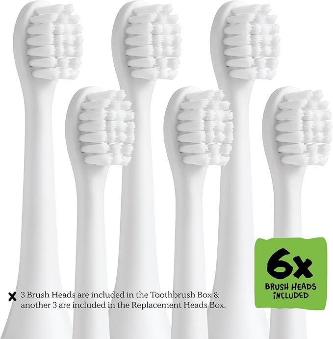 Made by Dentists Kids Electric Toothbrush - Rechargeable Vibrating Toothbrush with Timer, Includes 6 Replacement Heads, Gently Cleans Teeth, Kid & Toddlers Age 2+, Monster