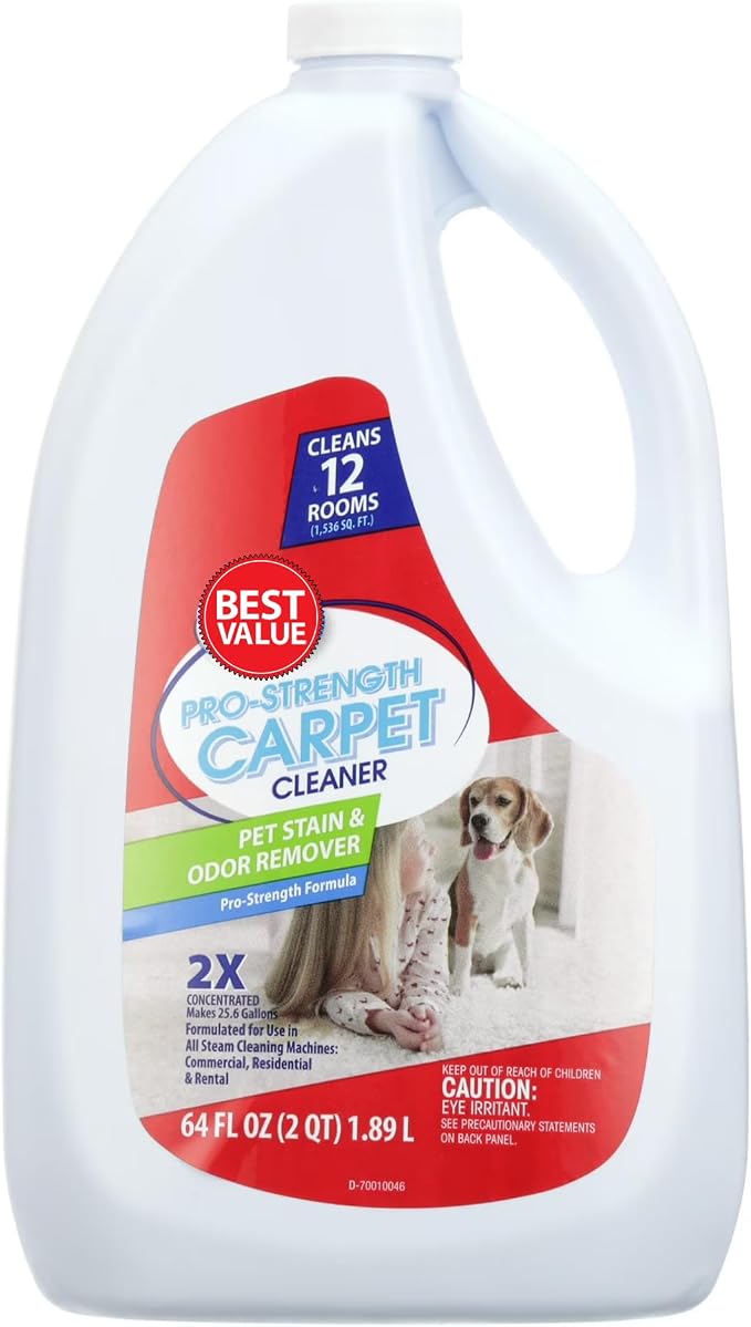Pet Stain Pro-Strength Odor Remover, 64 fl oz, Deep Cleaning Formula for Pet Urine & Odors, Carpet, Rug & Upholstery Cleaner, Large Value Size
