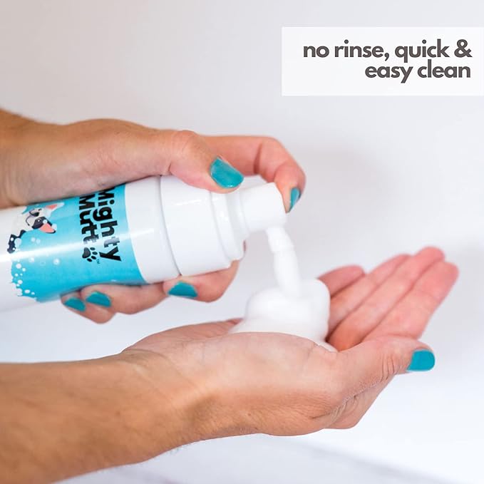 Mighty Mutt Hypoallergenic Waterless Shampoo for Dogs | Dry Shampoo for Dogs | Waterless Foam No Rinse | Anti-Itch, Soothing and Deodorizing | Fresh Breeze | 8 Fl Oz