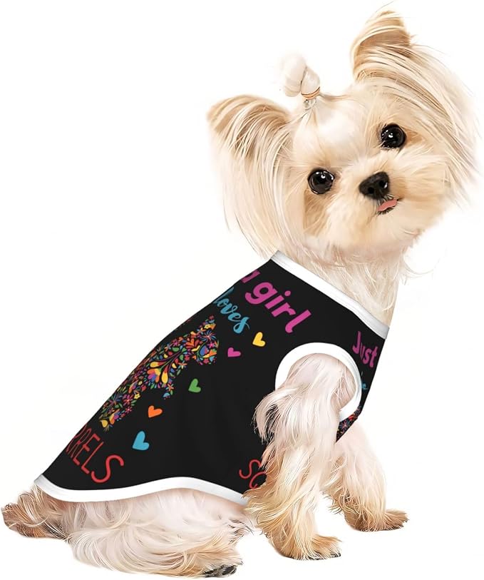 Just A Girl Who Loves Squirrels Dog Shirts Sleeveless Puppy T-Shirts