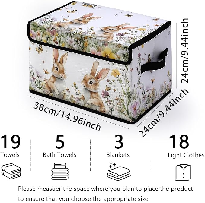 Stackable Clothes Storage Bins with Lids 3 Pack. | Closet Organizers Fabric Cat Printing Box for Home and Office,Blanket Clothes Organizers,Under Bed Storage Containers