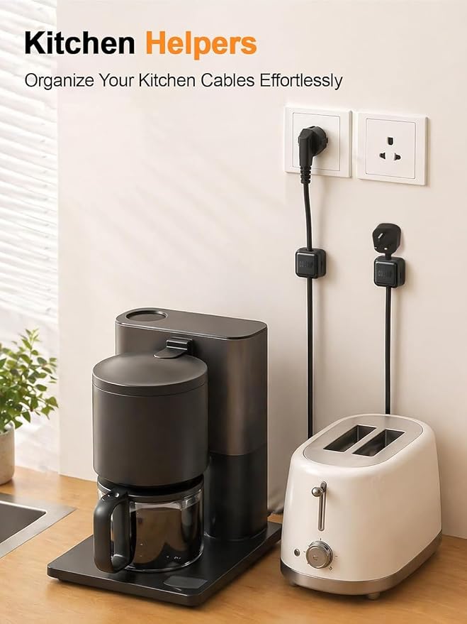 8 Pack Magnetic Cable Clips, Strong Adhesive Cord Organizer for Desk