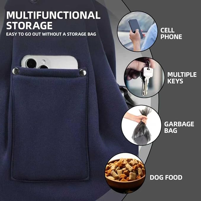 ARZQUT Dog and Cats Carrier Sling, Small Pet Carrier with Storage Pocket | Reversible Puppy Sling Carrier, Safety Buckle, Storage bag, Machine Washable for Travel, Outdoor Activitie, Hand-Free