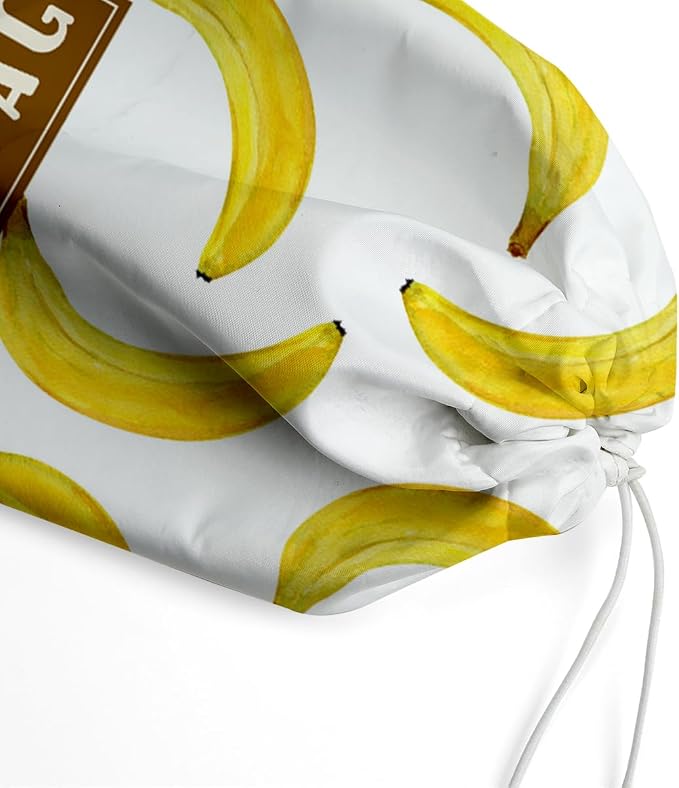 Plastic Bag Organizer, Reusable Grocery Country Style Plastic Bag Dispenser for Home Kitchen Travelling Camping Decor use 1 Pack,Banana Pattern