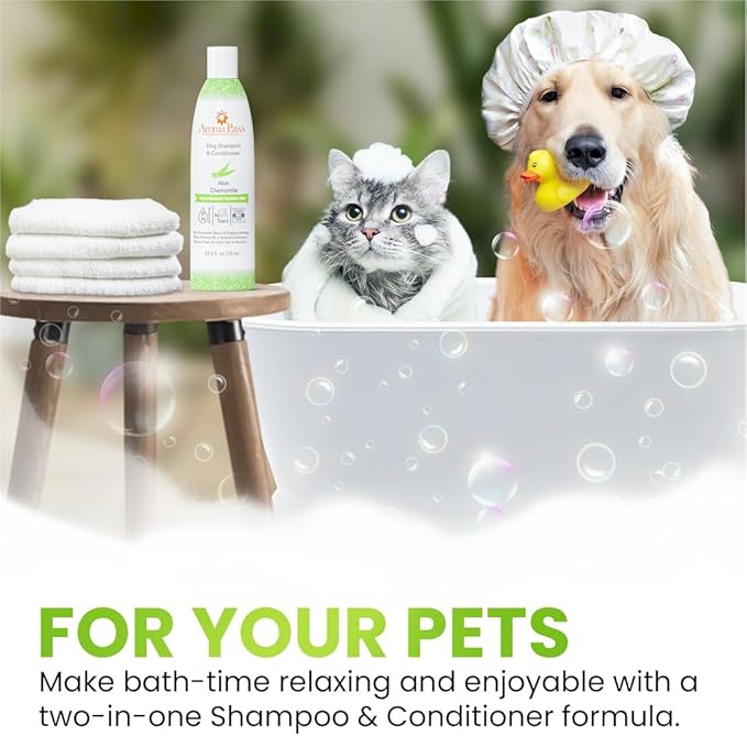 Dog Shampoo and Conditioner - Tearless Dog Shampoo for Cleansing, Grooming, and Conditioning Sensitive Skin - Moisturizing Shampoo for Dogs and Puppies - Fragrance-Free 13.5 oz