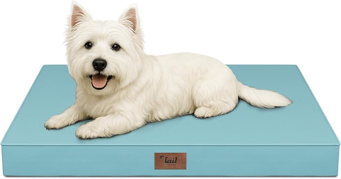 Waterproof Orthopedic Dog Crate Bed for Small Dogs & Cats | Egg Crate Foam, Fits 24x18 Crates, TPU Waterproof Layer, Machine Washable 1680D Oxford Cover, Small Pets Up to 20 lbs