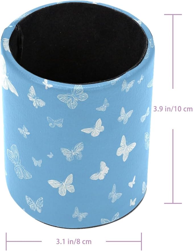 Butterflies Pen Holder, Pencil Cup Marker Brush Holder Desk Storage Case, Desktop Organizer for School Office Home Supplies