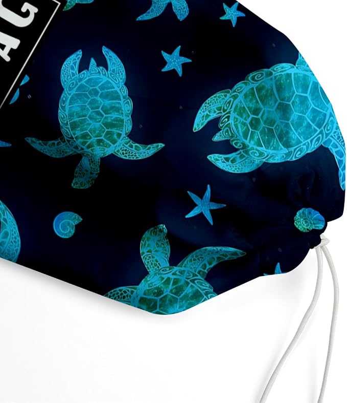Plastic Bag Holder,Reusable Grocery Bag Holder for Home Kitchen Travelling Camping Beach Decor, use 1 Pack，Marine life Turtle Pattern