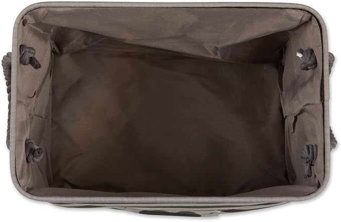 Bone Dry Pet Storage Collection Striped Paw Patch Bin, Black, Large Rectangle