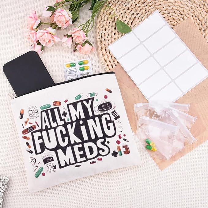 Sisadodo Charging Cable Organizer Travel Bag Toiletry Makeup Cosmetic Bags Medicine Med Toiletry Bag Pouch Diabetic Gifts Bags