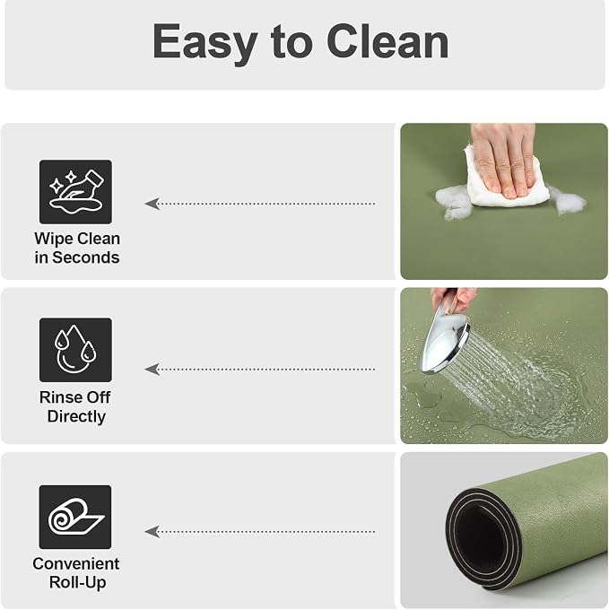 Ecotrim Coffee Mats for Coffee Bar Accessories, Green 12" x 19"