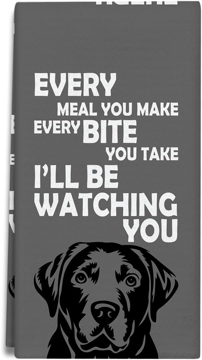 Every Meal You Make Kitchen Towels Dish Cloths, Funny Dog Decorative Hand Towel Drying Cloth for Bathroom Baking, Dog Lovers Gifts for Friend, Girls, 16x24 Inches -29