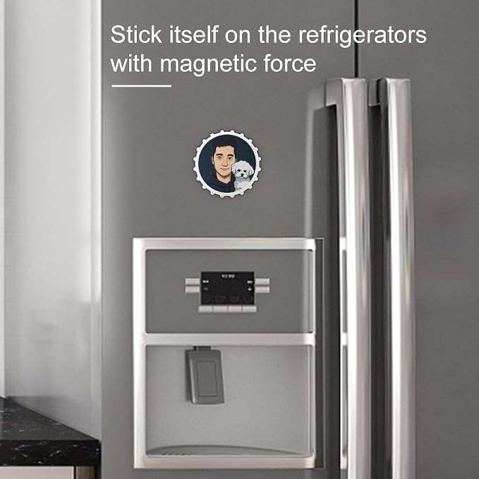 Pet & Figure Magnetic Bottle Opener for Fridge – 3.1 Inch Stainless Steel Beer Opener, Refrigerator Magnet with Strong Hold