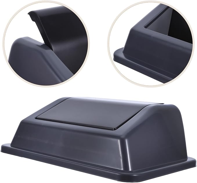 L Plastic Swing Lid Trash Can Replacement Cover for Commercial Trash Bin with Easy Installation and Safe Handling Suitable for Mall and Pet Food Storage
