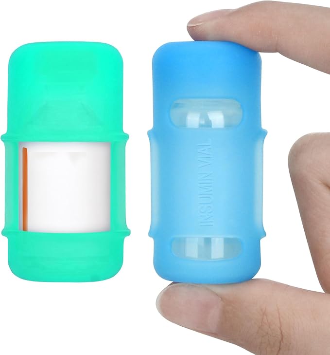 2-Pack Insulin Vial Protector Case for 10mL Short Vials | Fits NovoLog, Humalog & Humulin Vials, Anti-Break Protector Sleeve, Insulin Case Holder, Convenient for Diabetic Travel