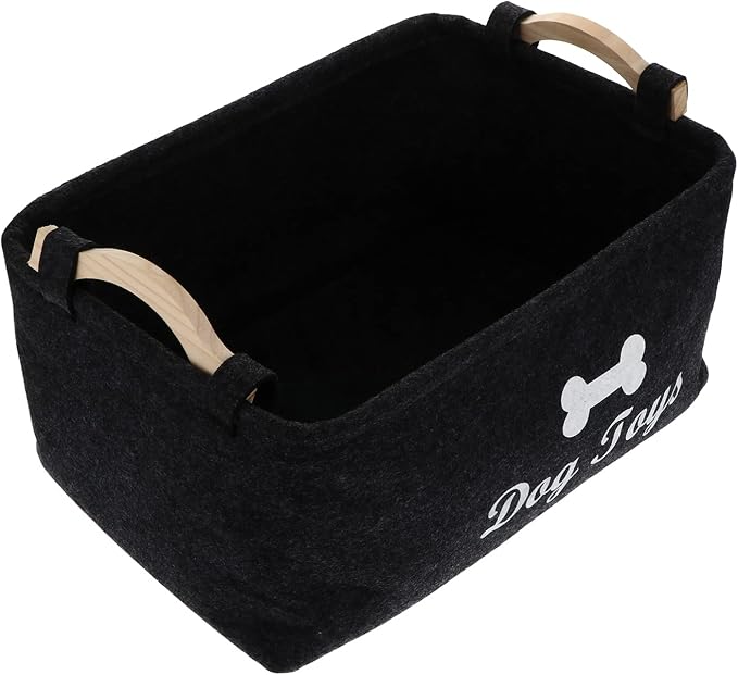 TEHAUX Puppy Supplies Pet Dog Storage Basket, Pet Organizing Blankets Leashes and Food for Holding Dog, Food, Clothes, Easy and Convenient to Carry Supplies Containers