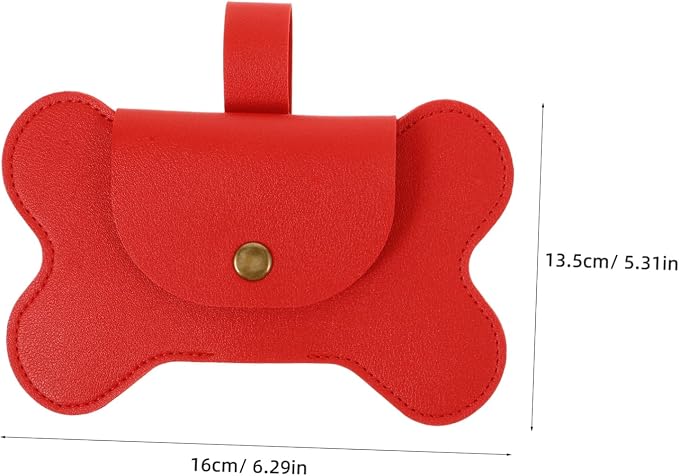 Kisangel Dog Waste Bag Holder Convenient Poop Bag Dispenser for Leash Durable PU Material Easy Attachment for Hiking Camping and Daily Walks
