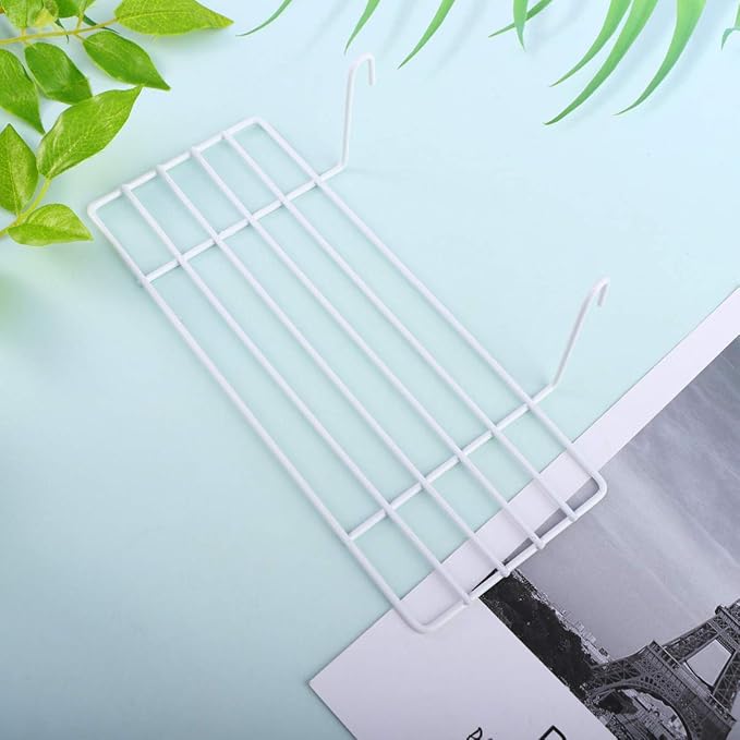 Ipetboom 1pc Iron Wall Shelf Sturdy Iron Frame Hanging Display for Pet Parrots Birds Easy to Install Unique Design for Climbing Perching White Decor for Animal Habitats