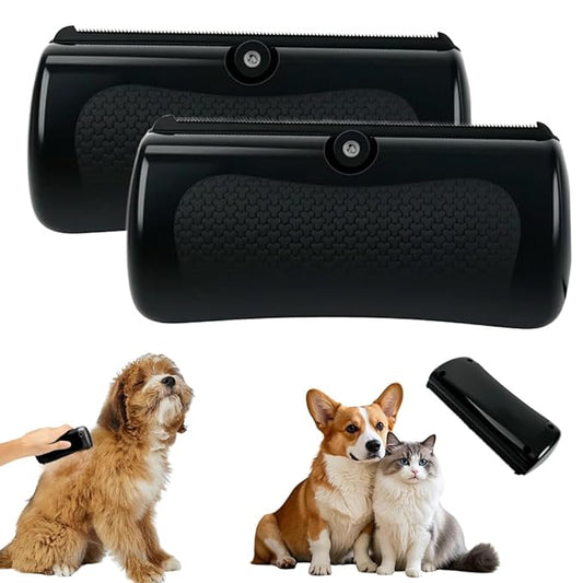 Tails Deshedding Brush,2025 New Pet Hair Remover Comb for Shedding,Grooming Brush for Dogs and Cats,Pet Long and Short Hair Removal Tool (Black/2pcs)