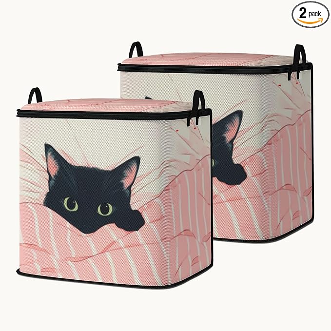 2pcs blanket storage bag for under bed,closet organizers 95L | clothing sweater sheet bedding comforter duvet quilt pillow toy storage bags with lids,dorm room essentials for containers