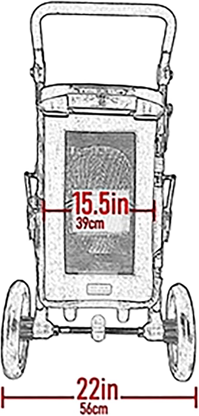 Pet Gear No-Zip Excursion Pet Stroller, Dark Platinum | Dual Entry, Push Button Zipperless Entry, For Single or Multiple Dogs/Cats, Gel-Filled Tires
